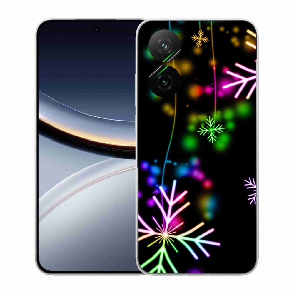 Gelový kryt mmCase na Xiaomi Poco F7 5G - barevné vločky