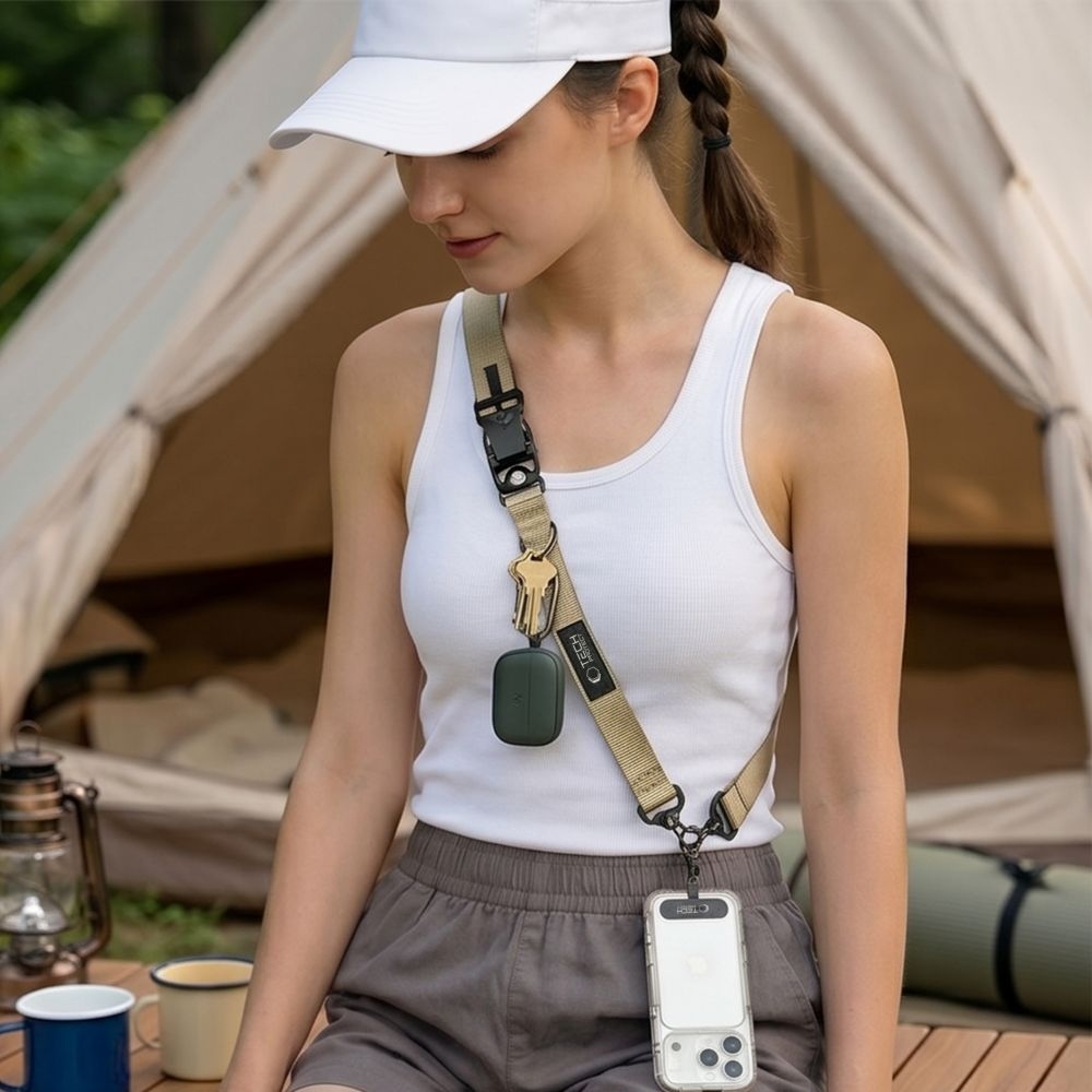 Tech-Protect C9S Rope Crossbody popruh na telefon - béžovohnědý