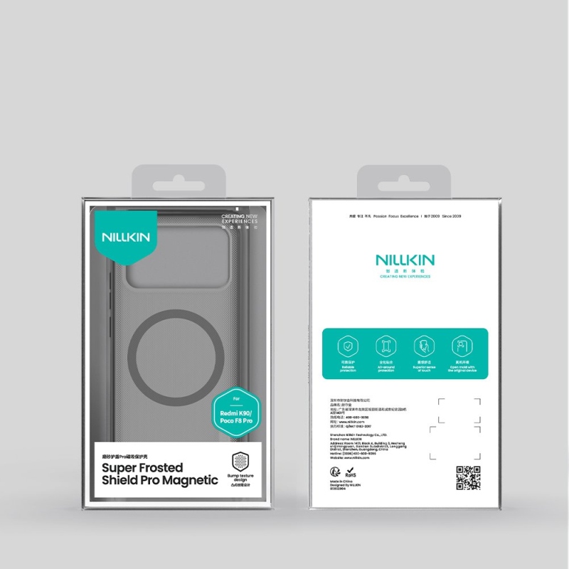 Nillkin Super Frosted PRO Magnetic Zadní Kryt pro Poco F8 Pro Transparent Black