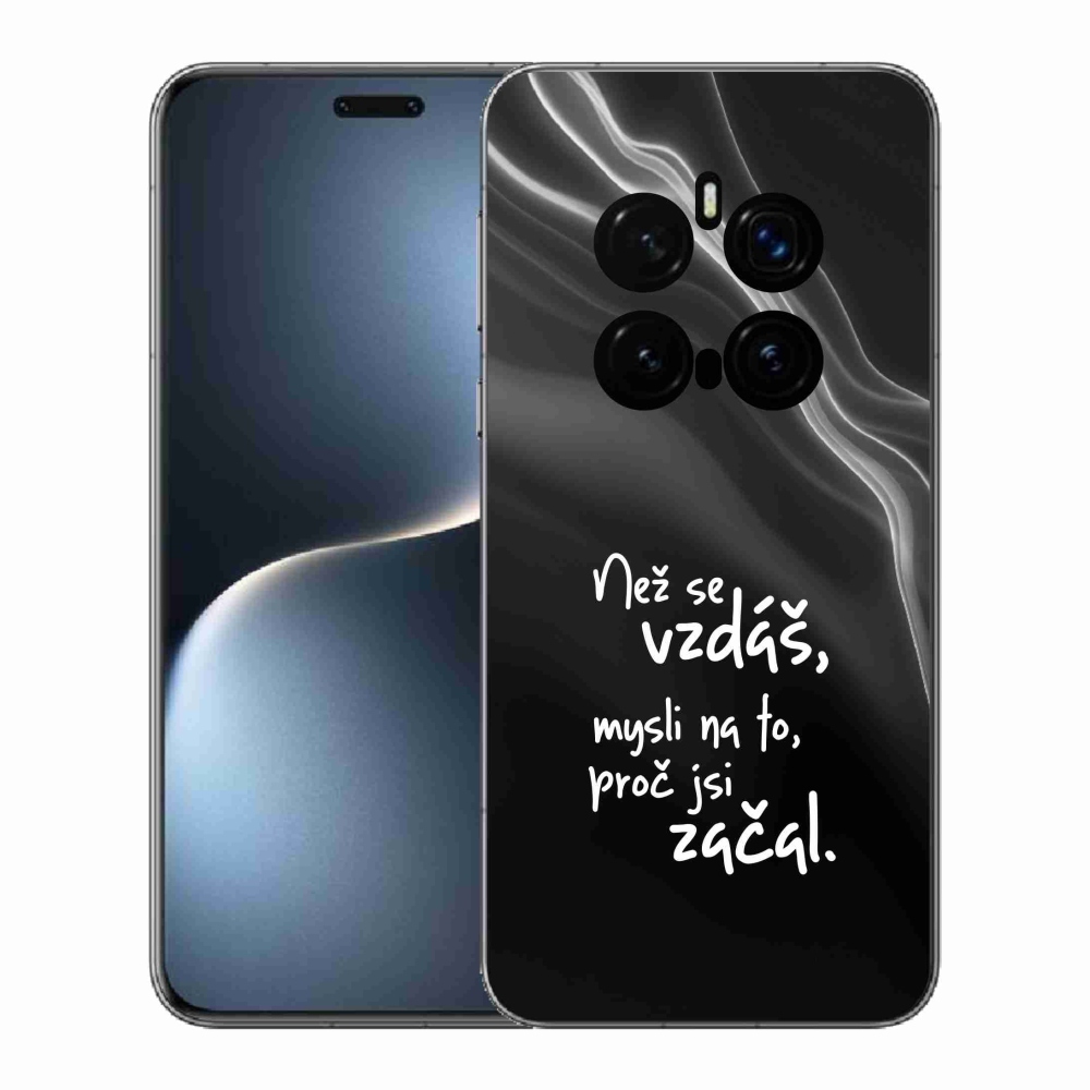 Gelový kryt mmCase na Honor Magic 7 Pro 5G - citát 2 černé pozadí