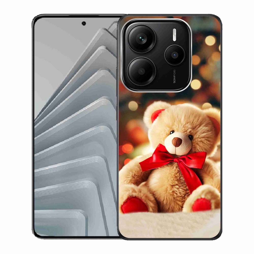 Gelový kryt mmCase na Xiaomi Redmi Note 14 5G - plyšový medvídek
