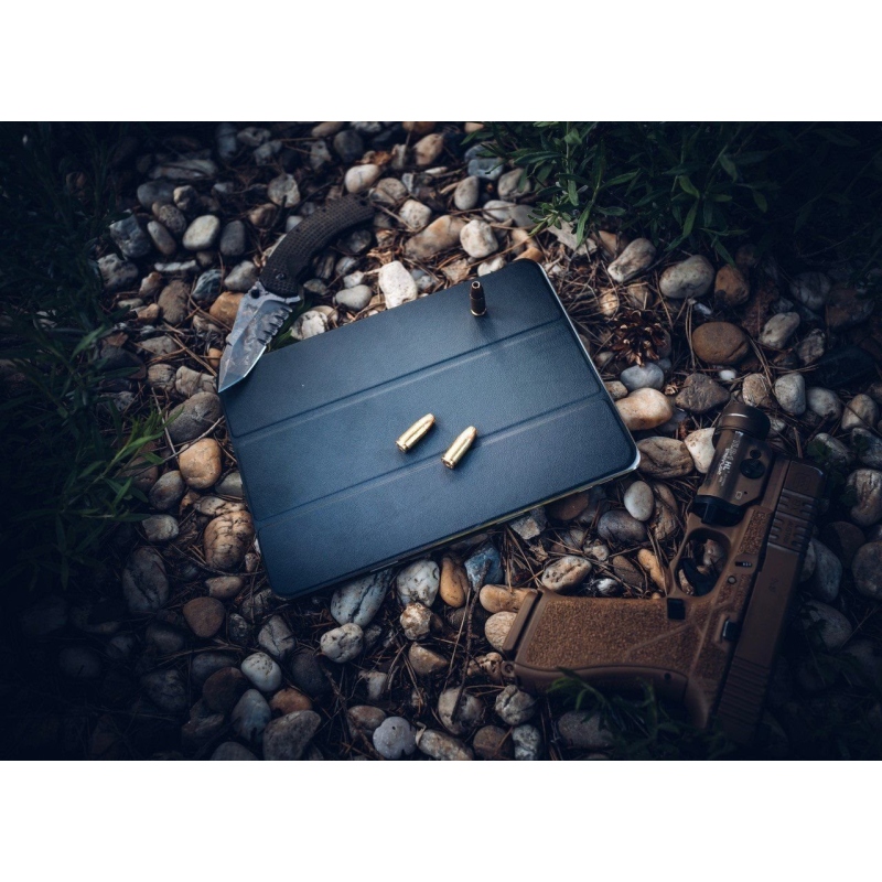 Tactical Book Tri Fold Pouzdro pro iPad Air 13 2024/Pro 12.9 2021 Black