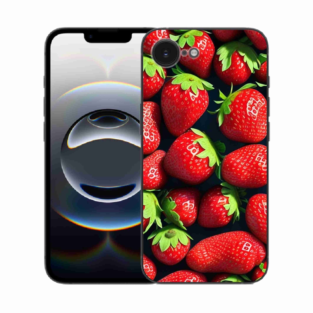 Gelový kryt mmCase na iPhone 16e - jahody