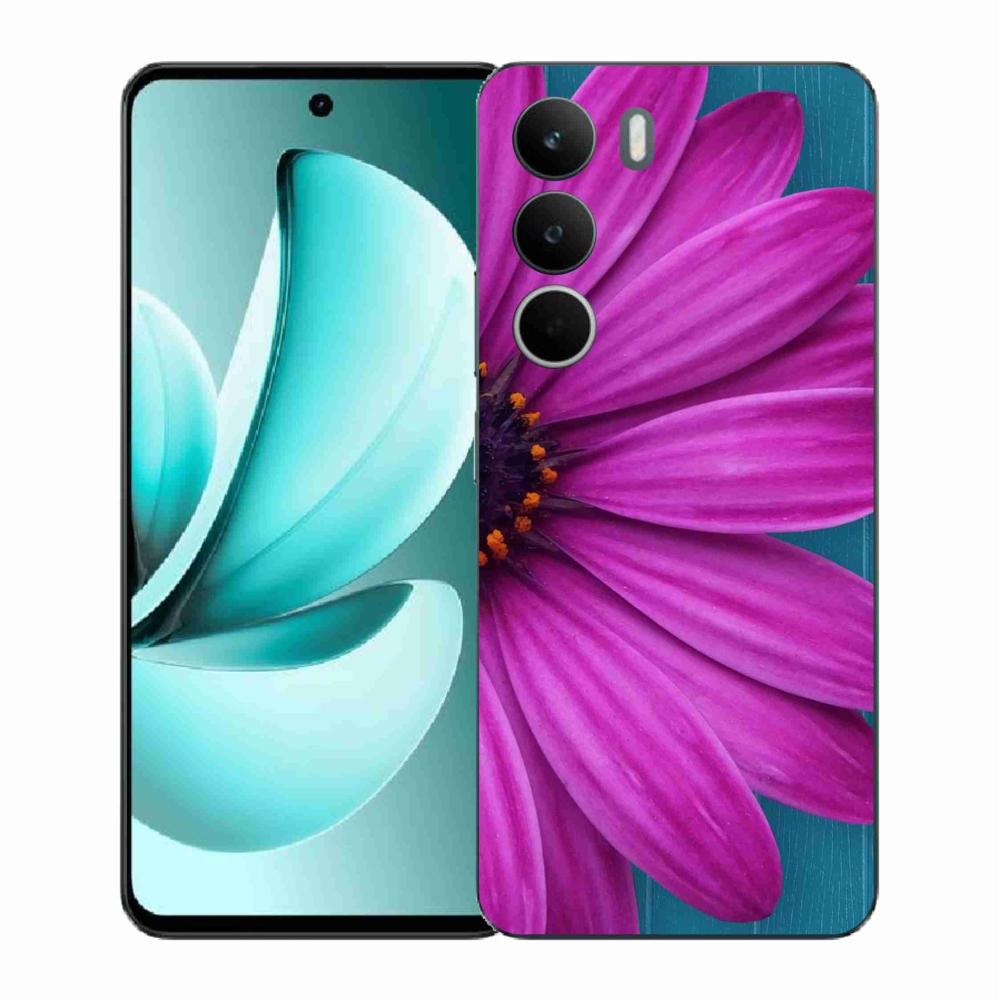 Gelový kryt mmCase na Realme C71 - fialová kopretina