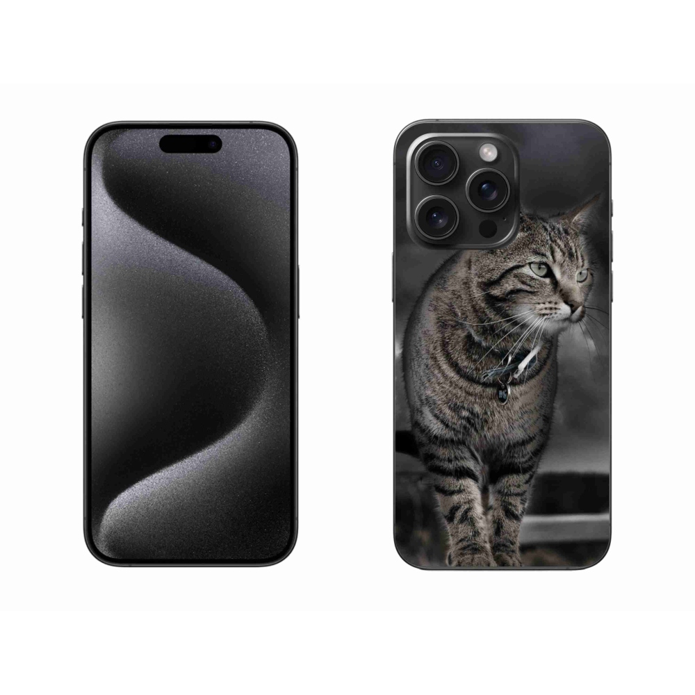 Gelový kryt mmCase na iPhone 15 Pro Max - kočka