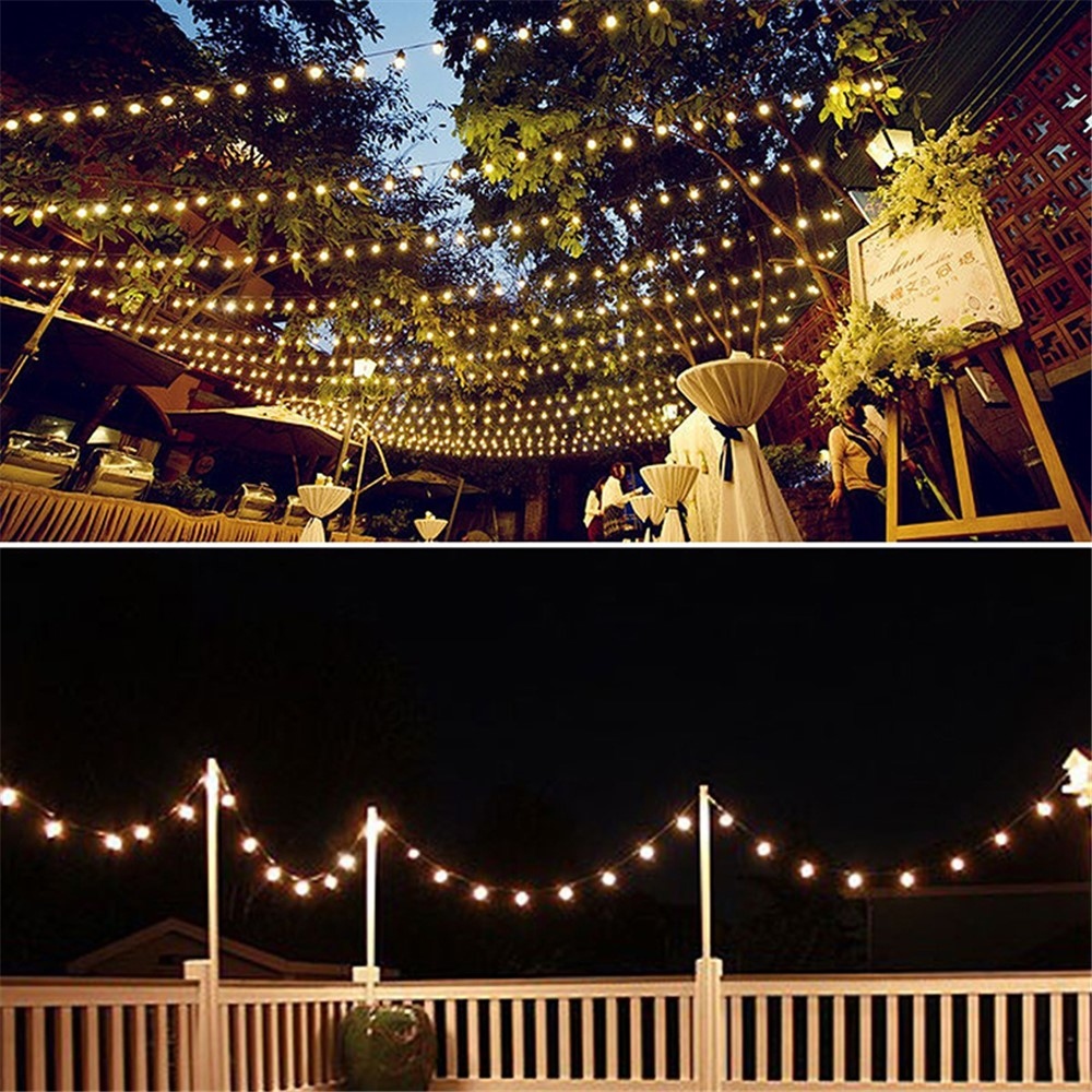 Zahradní solární světelná dekorace s křišťálovým efektem 12 m 100 LED – bílé světlo