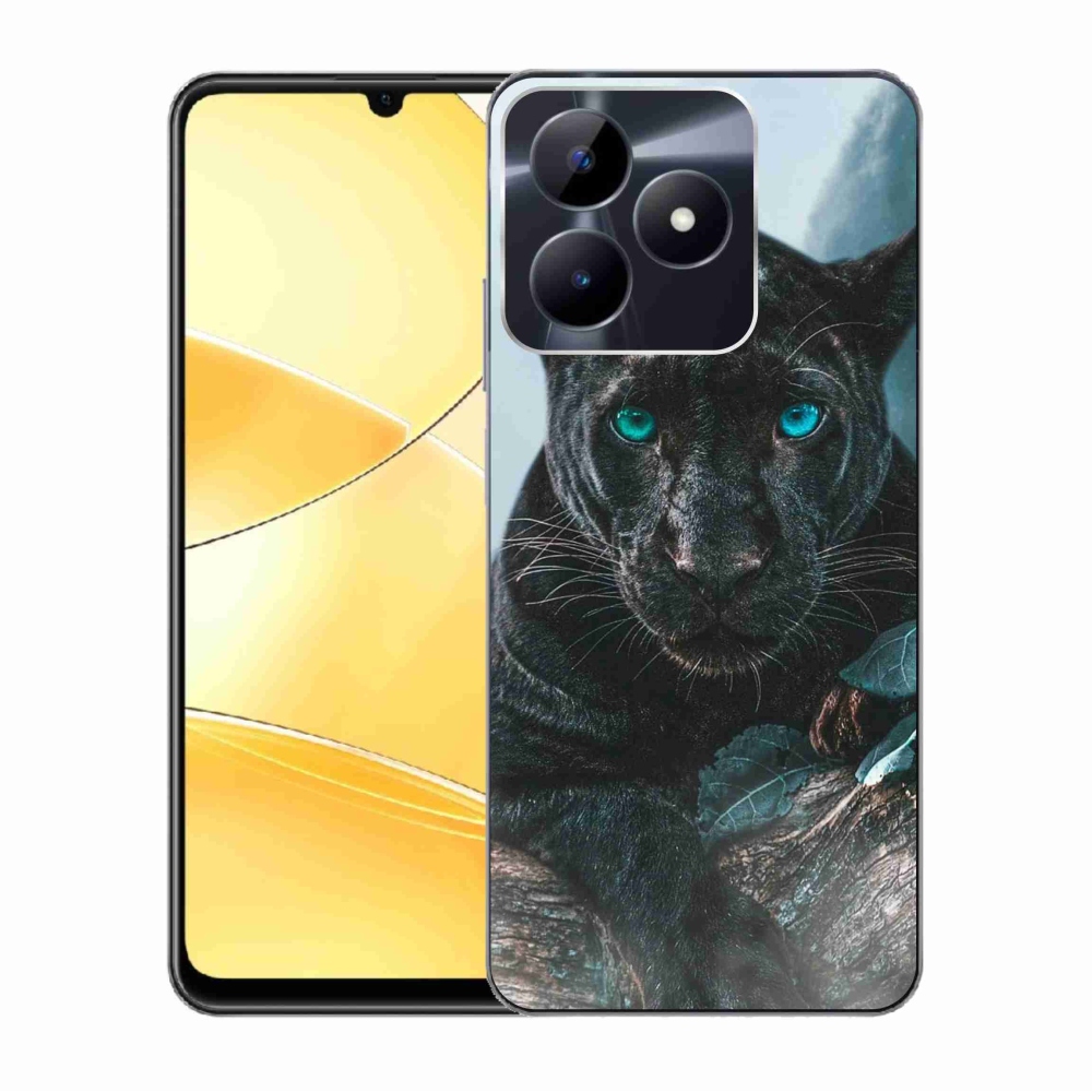 Gelový kryt mmCase na Realme C51/C53 - černý panter