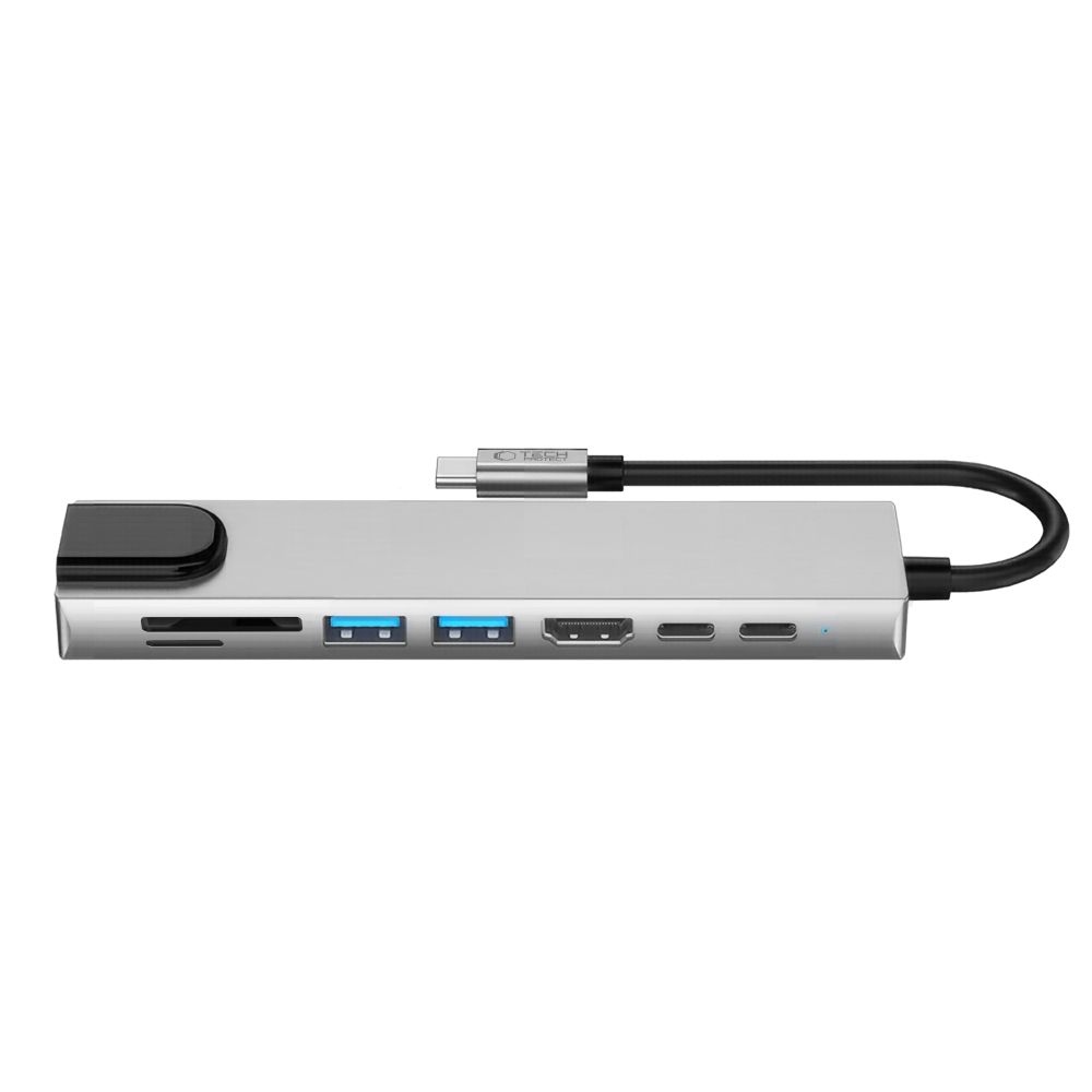 Tech-Protect HB09 USB-C adaptér 8v1 s HDMI, USB, RJ45 a čtečkou karet