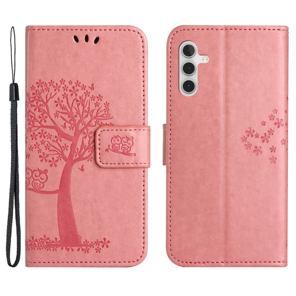 Tree knížkové pouzdro na Samsung Galaxy S24 - růžové