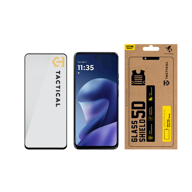 Tactical Glass Shield 5D sklo pro Motorola Moto G37 Power Black 
