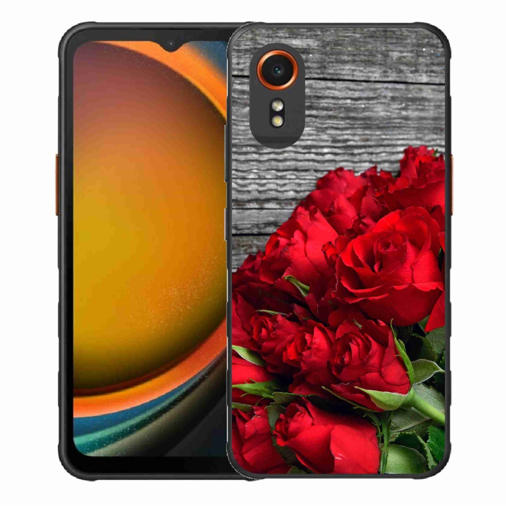 Gelový kryt mmCase na Samsung Galaxy Xcover 7 - červené růže