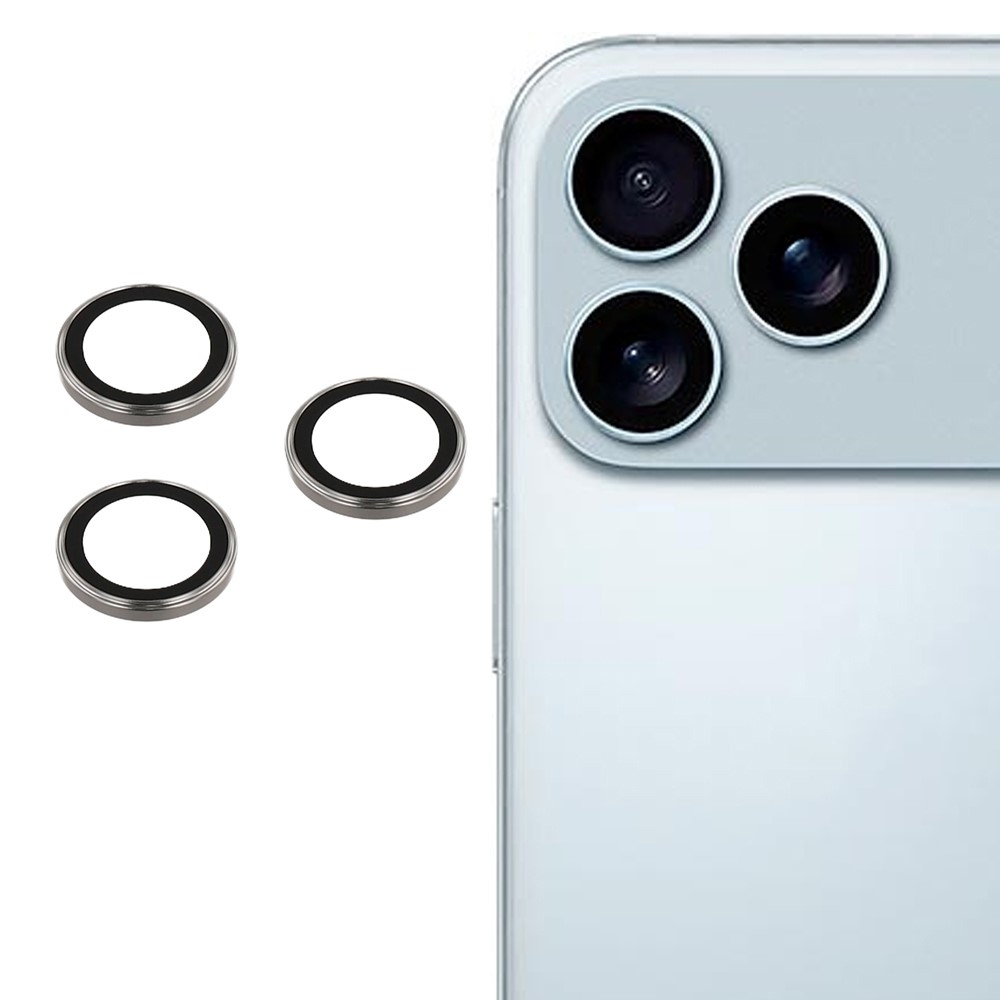 Ultra HD sklo čočky fotoaparátu na iPhone 17 Pro/17 Pro Max (samostatná skla) - šedé