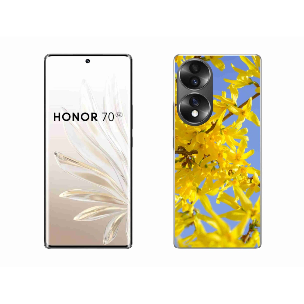 Gelový kryt mmCase na Honor 70 - žluté květy