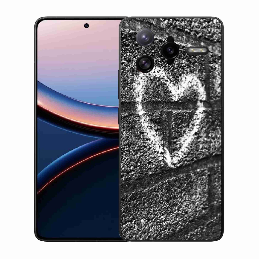 Gelový kryt mmCase na Xiaomi Poco F7 Ultra - srdce na zdi
