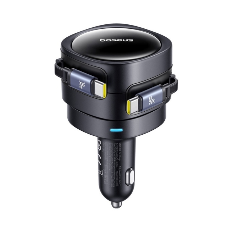 Baseus Enjoyment Max Nabíječka do Auta USB-C/USB-C 60W Cosmic Black