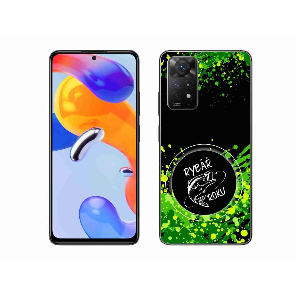 Gelový kryt mmCase na Xiaomi Redmi Note 11 Pro 4G/5G - rybář roku černé pozadí