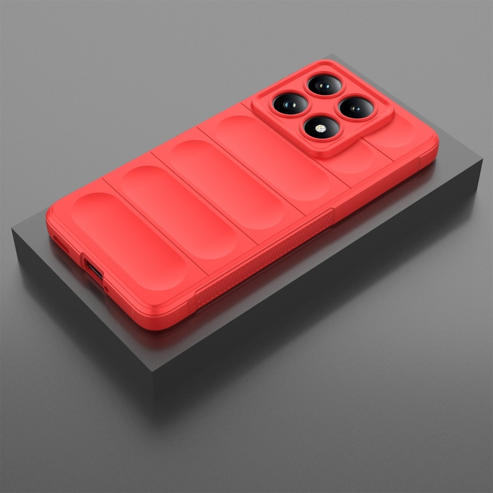 Rugg odolný gelový obal na Xiaomi Redmi Note 14 Pro 5G/Poco X7 5G - červený