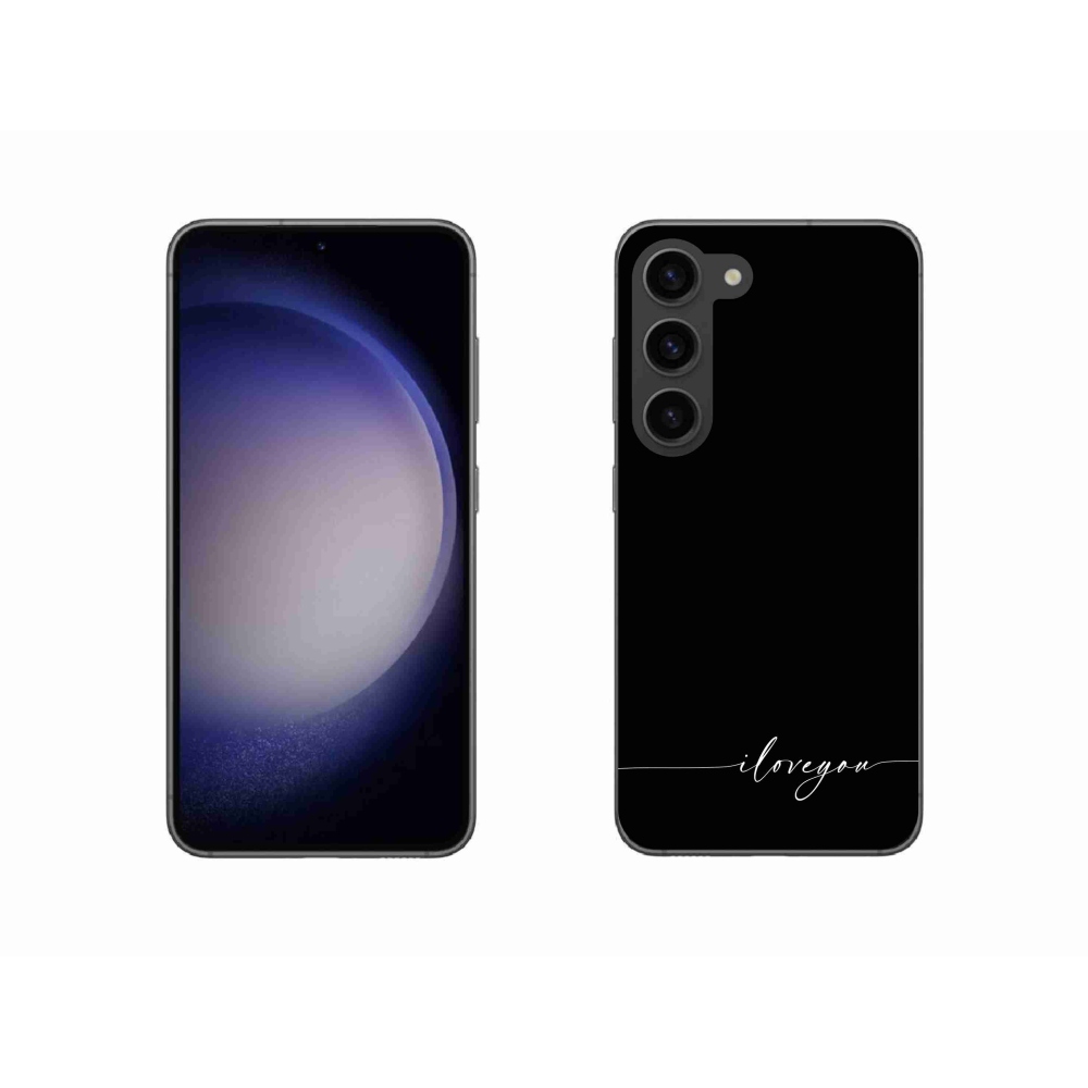 Gelový kryt mmCase na Samsung Galaxy S23 5G - I love you černé pozadí