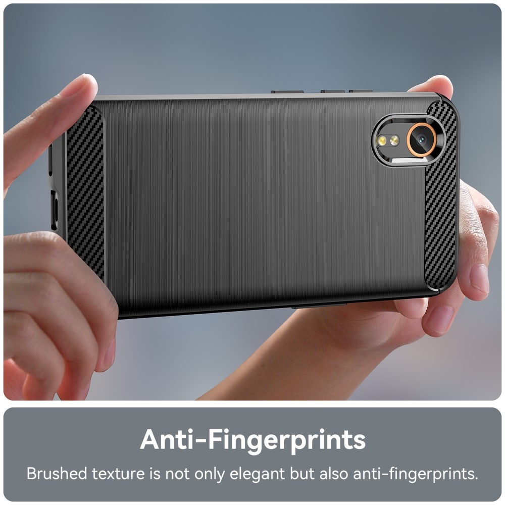Carbon odolný gelový obal na Samsung Galaxy Xcover 7 - černý