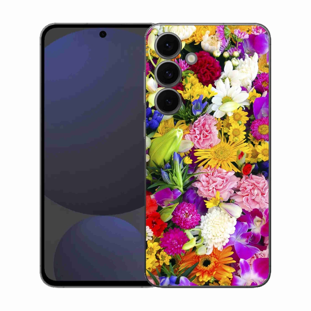 Gelový kryt mmCase na Samsung Galaxy S25 FE - květiny 12