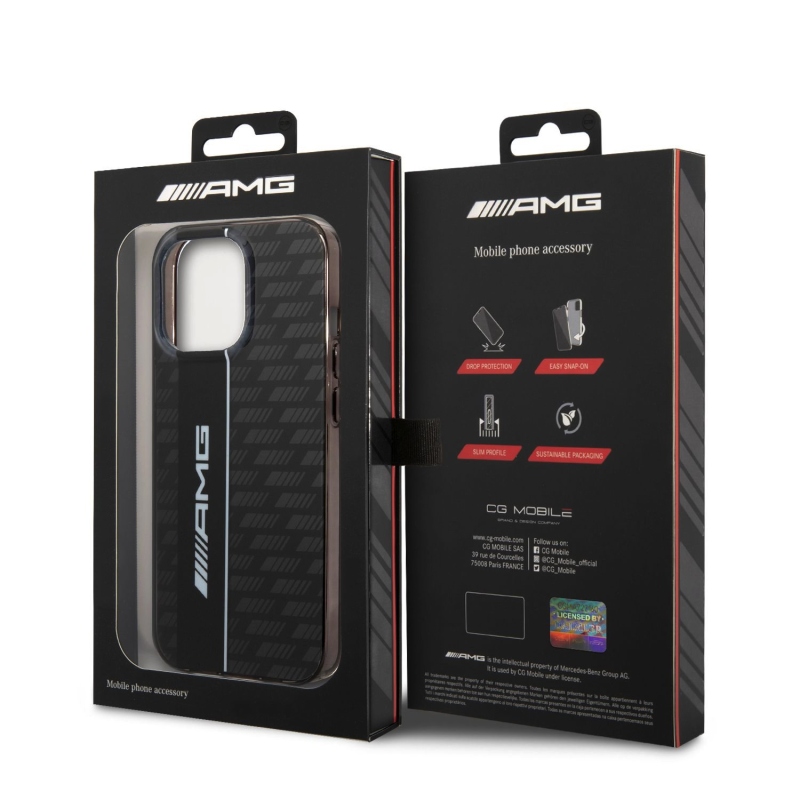 AMG Carbon Pattern Zadní Kryt pro iPhone 13 Pro Black