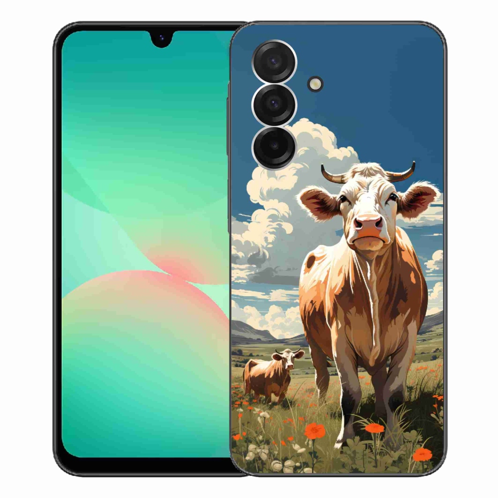 Gelový kryt mmCase na Samsung Galaxy A26 5G - krávy na louce