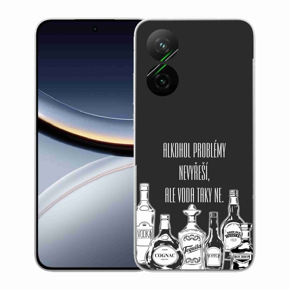 Gelový kryt mmCase na Xiaomi Poco F7 5G - vtipný text černé pozadí