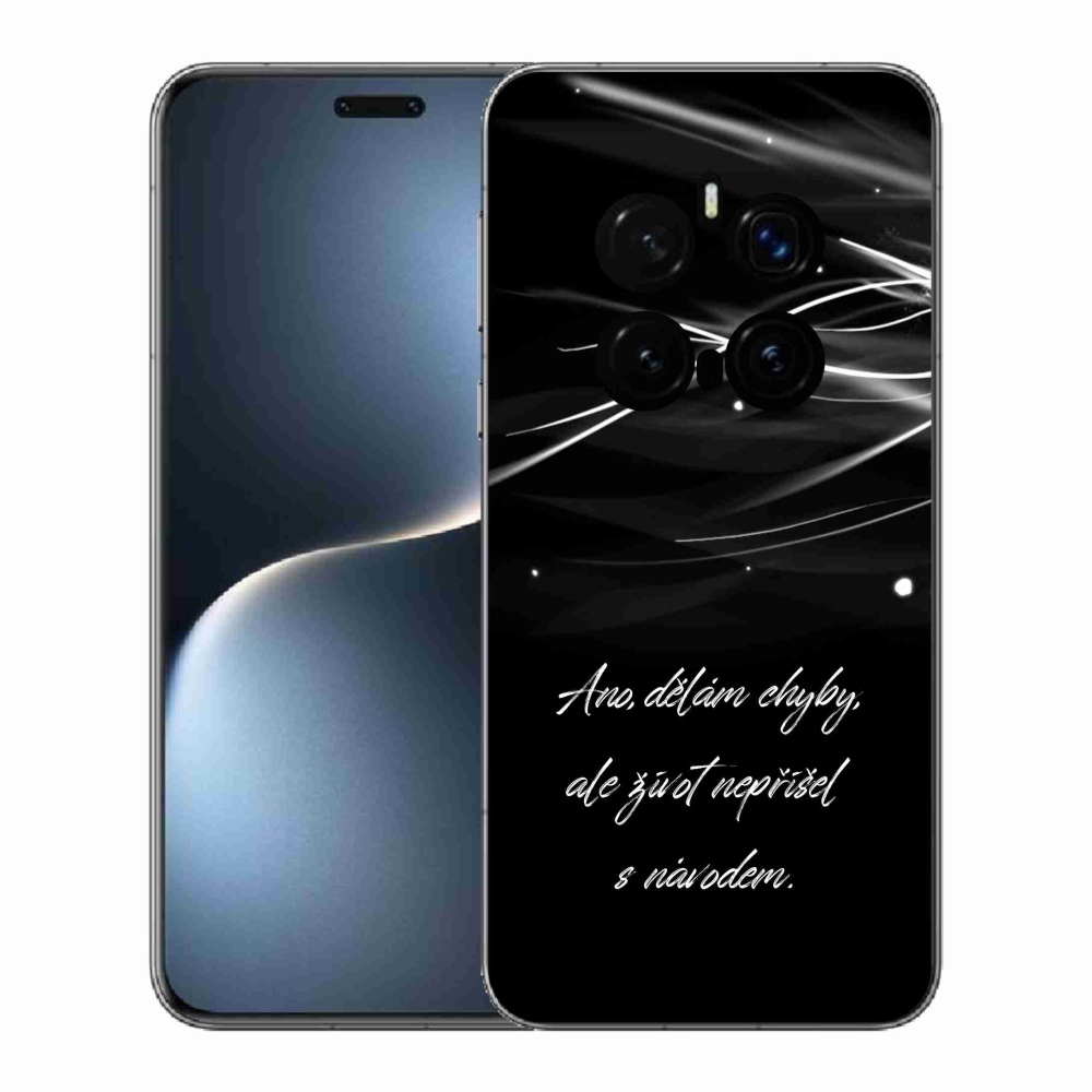 Gelový kryt mmCase na Honor Magic 7 Pro 5G - citát černé pozadí
