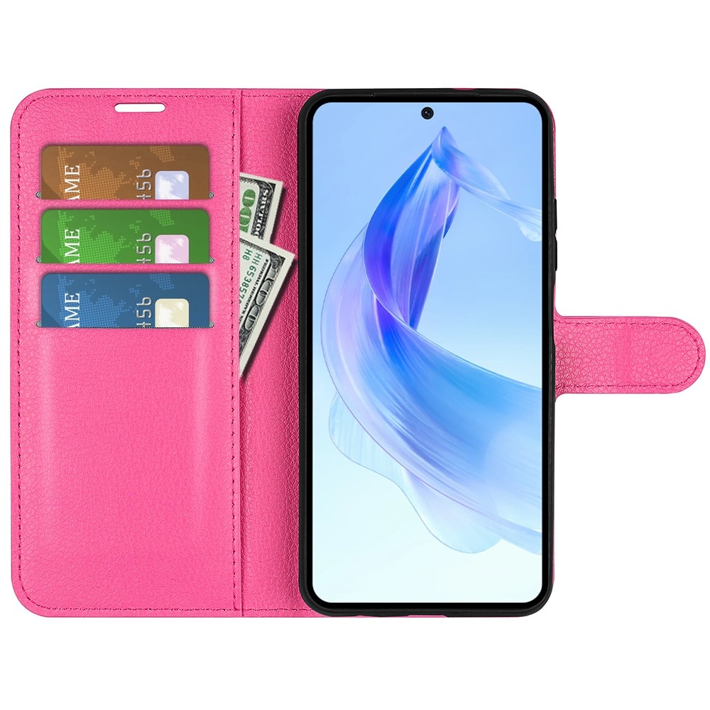 Litchi knížkové pouzdro na Honor 90 Lite - rose