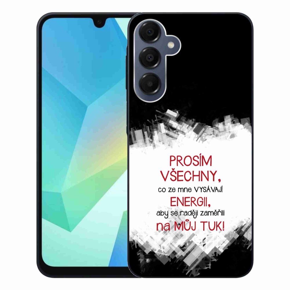 Gelový kryt mmCase na Samsung Galaxy A16 4G/5G - vtipný text 1 červený