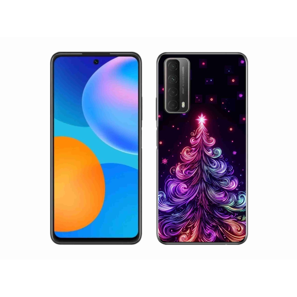 Gelový kryt mmCase na Huawei P Smart (2021) - neonový vánoční stromek 1