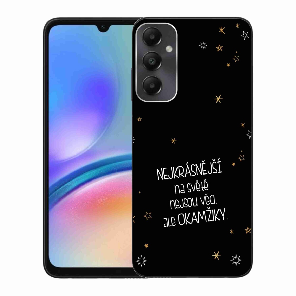 Gelový kryt mmCase na Samsung Galaxy A05s - citát 4 černé pozadí