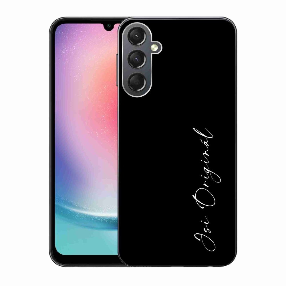 Gelový kryt mmCase na Samsung Galaxy A24 - jsi originál černé pozadí