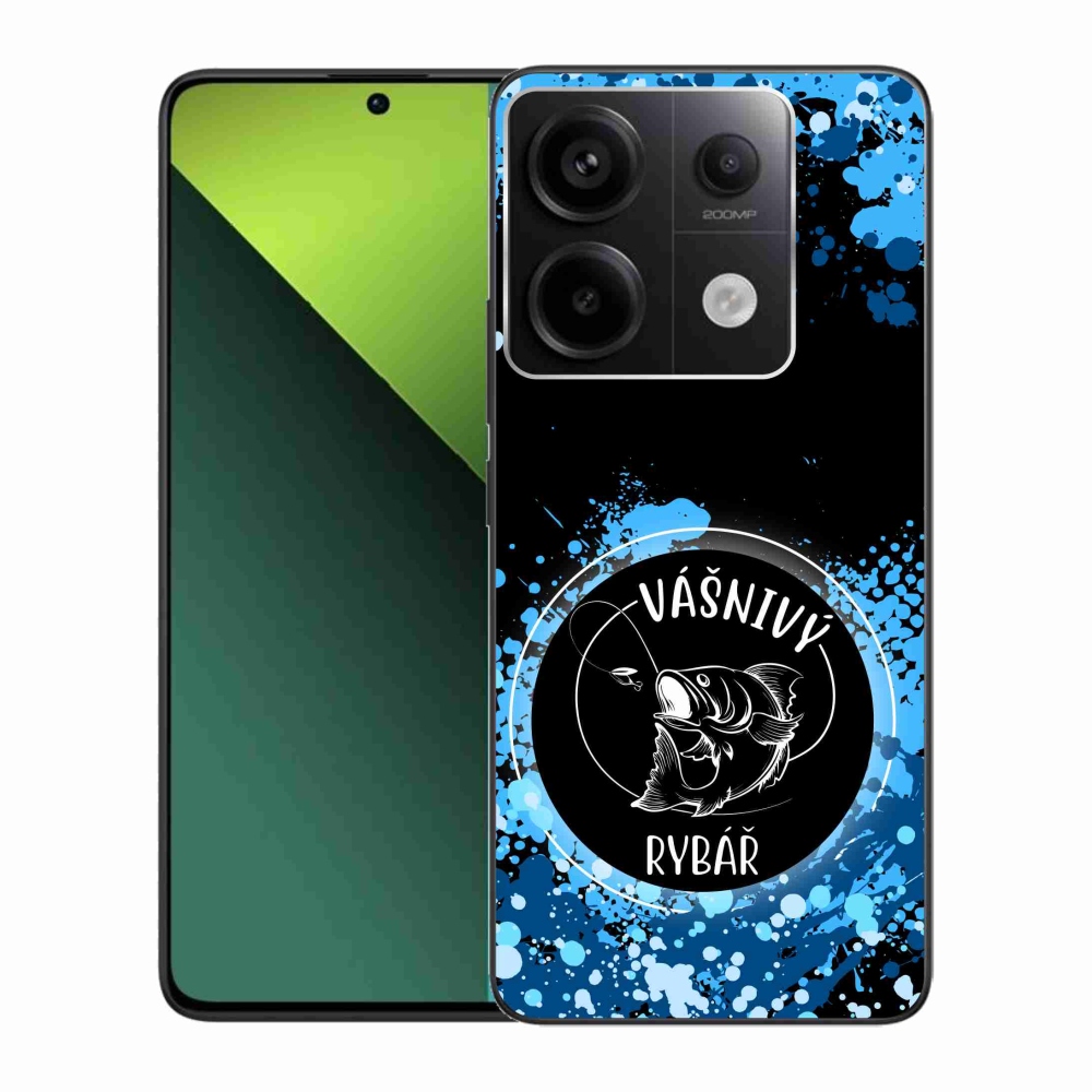 Gelový kryt mmCase na Xiaomi Redmi Note 13 Pro 5G/Poco X6 5G - vášnivý rybář černé pozadí