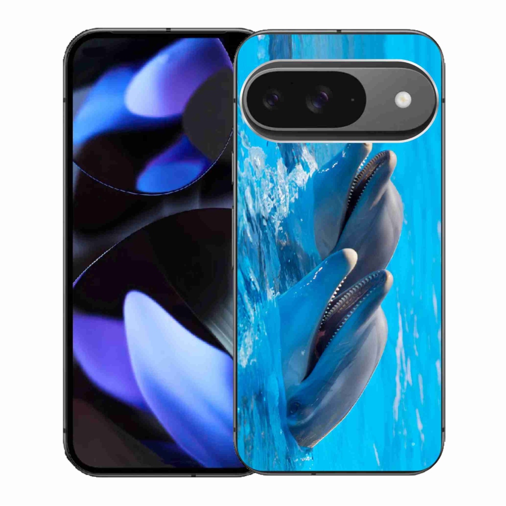 Gelový kryt mmCase na Google Pixel 9/9 Pro - delfíni