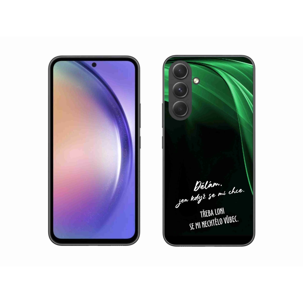 Gelový kryt mmCase na Samsung Galaxy A54 5G - vtipný text 12 černé pozadí