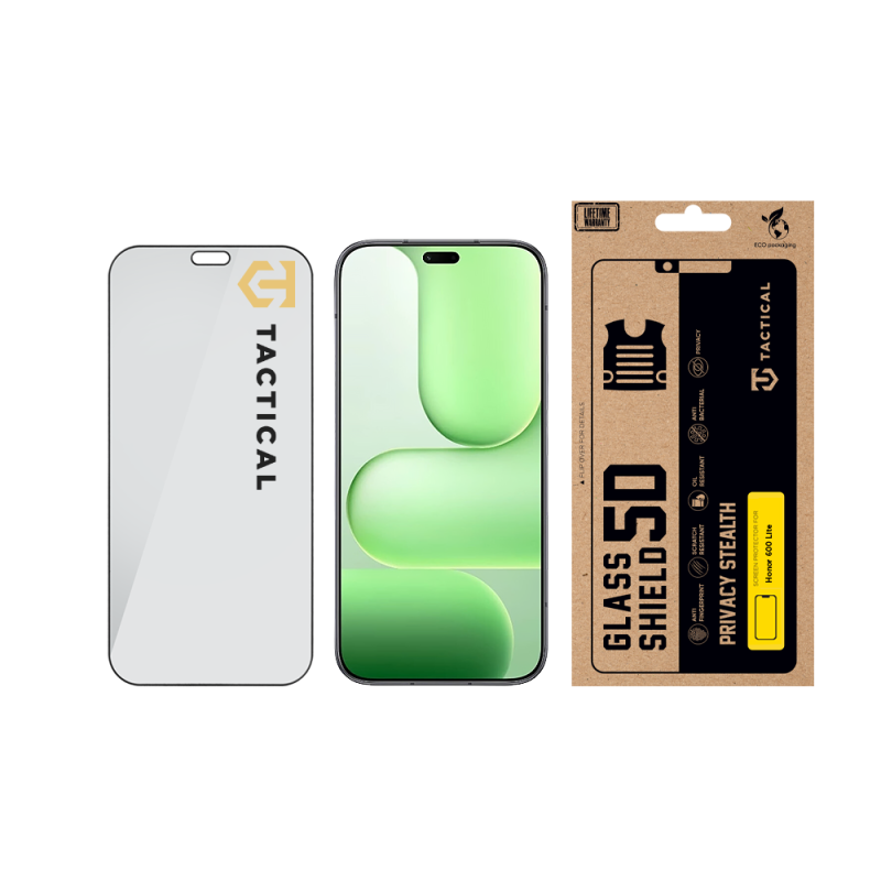 Tactical Glass Shield Privacy Stealth 5D sklo pro Honor 600 Lite Black