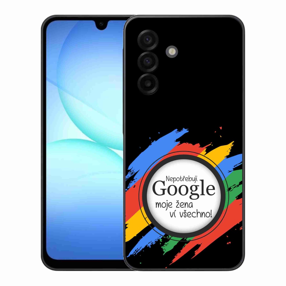 Gelový kryt mmCase na Samsung Galaxy A17 4G/5G - žena ví všechno černé pozadí