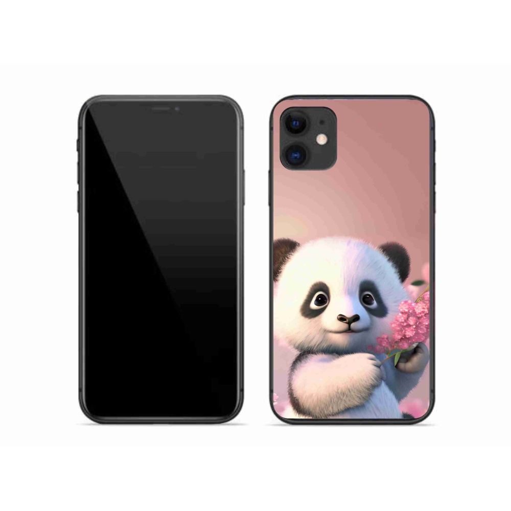 Gelový kryt mmCase na iPhone 11 - roztomilá panda