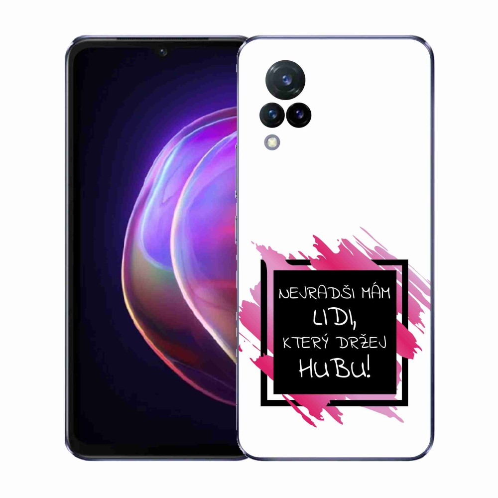Gelový kryt mmCase na Vivo V21 4G/5G - vtipný text 7 černobílé pozadí