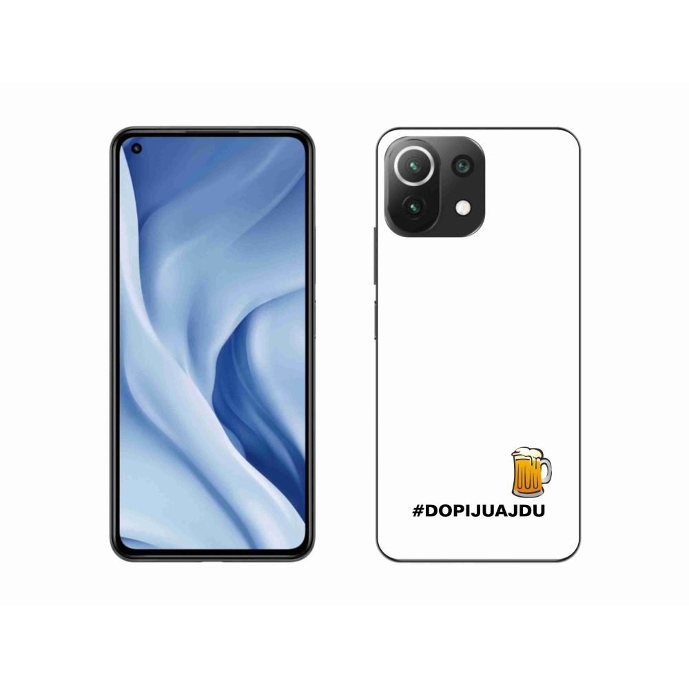 Gelový kryt mmCase na Xiaomi 11 Lite 5G NE - pivní motiv 1 bílé pozadí