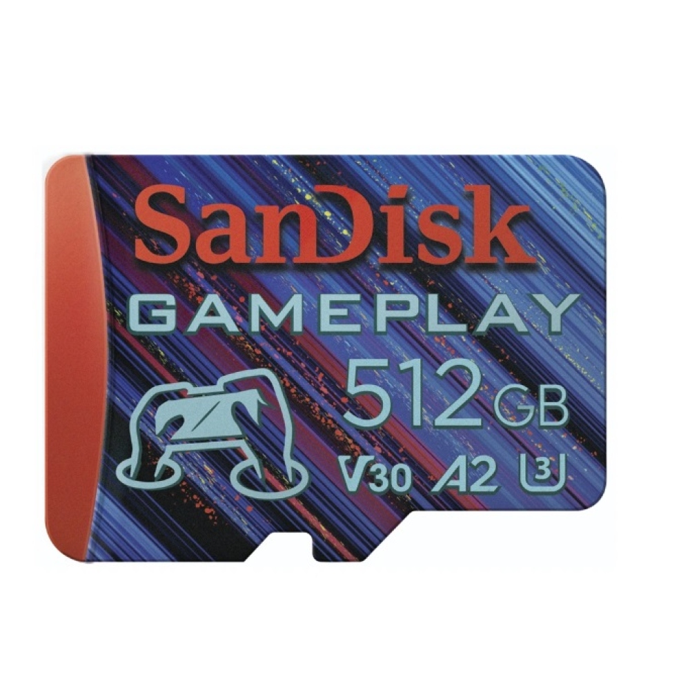 Paměťová karta SanDisk GamePlay microSDXC UHS-I Card, 512 GB Gaming microSDXC, 190 MB/s (čtení), 130 MB/s (zápis)