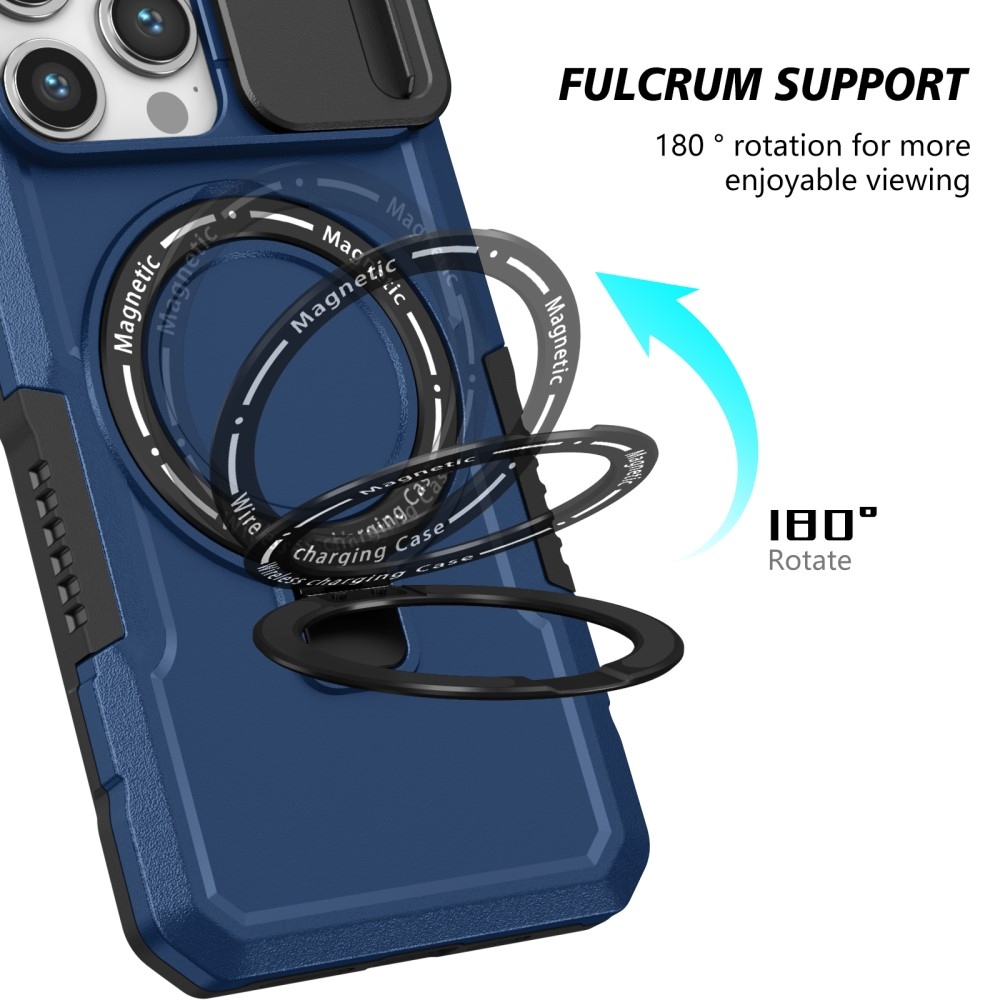 Military odolný kryt s MagSafe na iPhone 14 Pro Max - tmavěmodrý