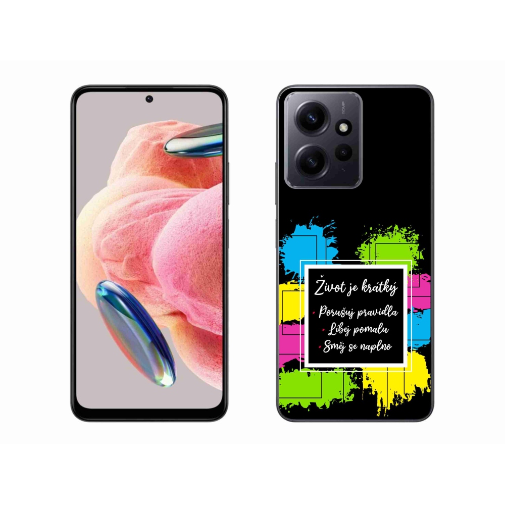 Gelový kryt mmCase na Xiaomi Redmi Note 12 4G - citát 5 černé pozadí