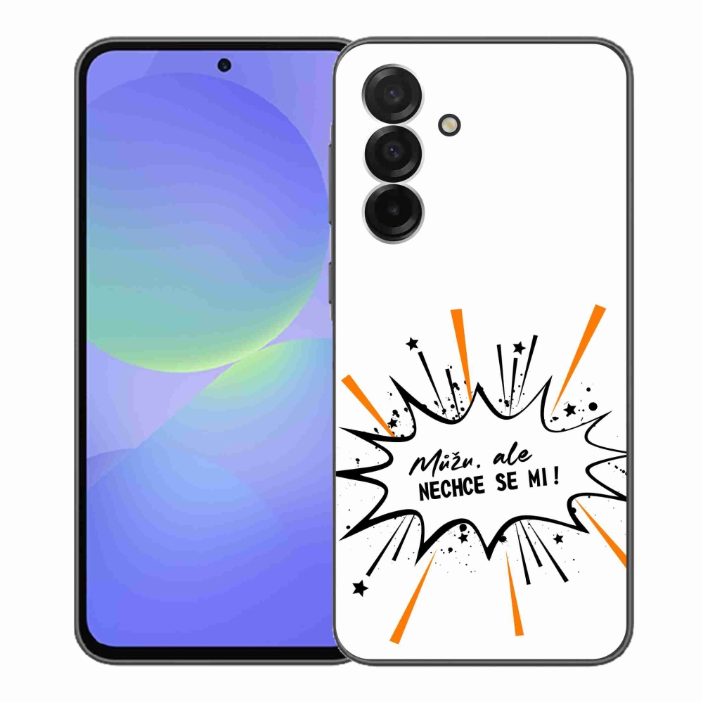 Gelový kryt mmCase na Samsung Galaxy A36 5G - vtipný text 11 bílé pozadí