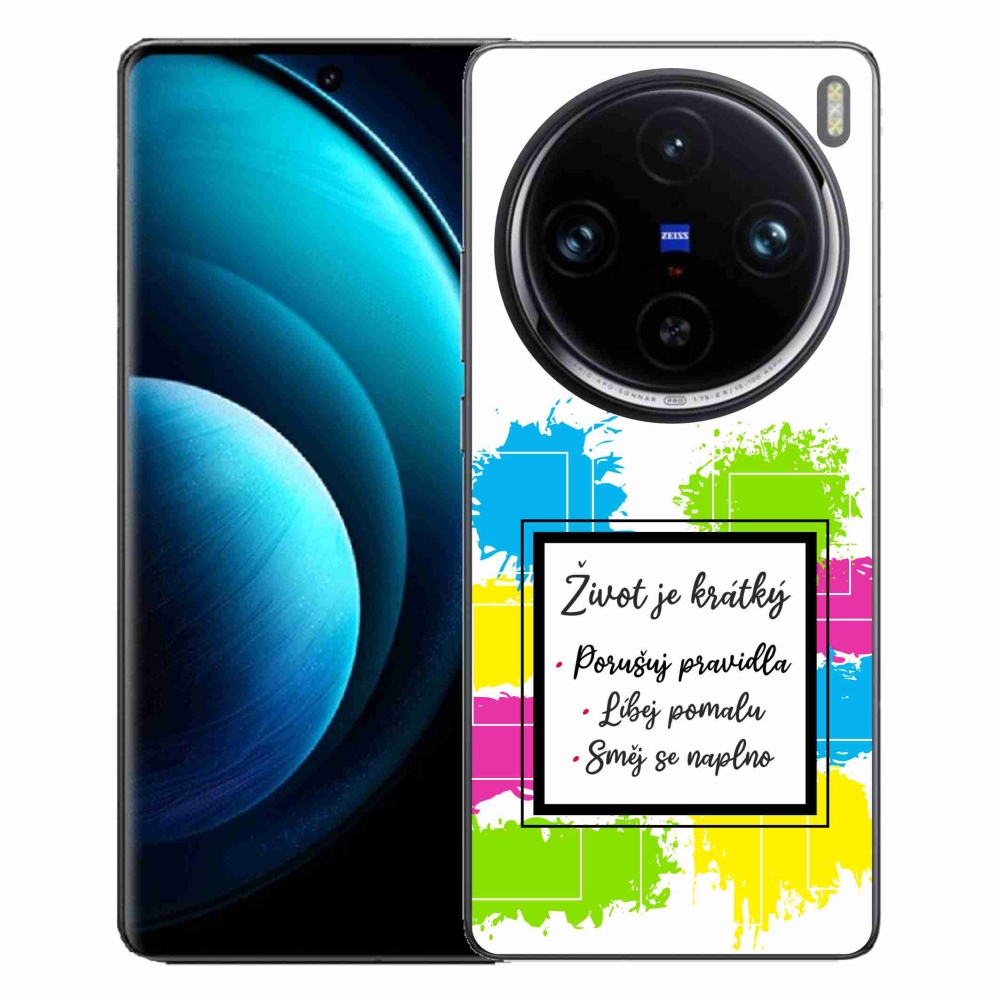 Gelový kryt mmCase na Vivo X100 Pro 5G - citát 5 bílé pozadí