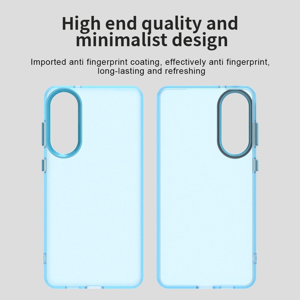 Candys matný gelový obal na Samsung Galaxy S25 Edge - světlemodrý
