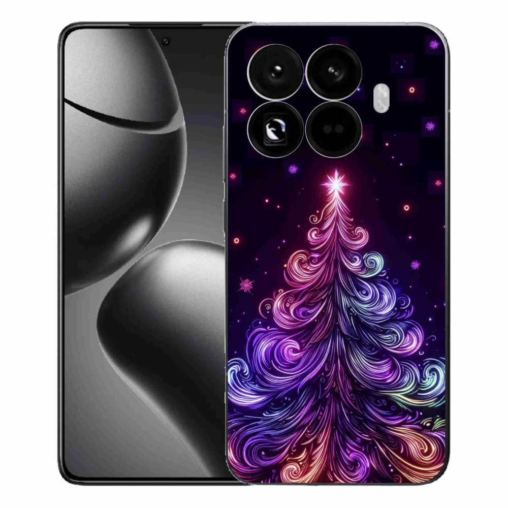 Gelový kryt mmCase na Xiaomi 15T Pro - neonový vánoční stromek 1