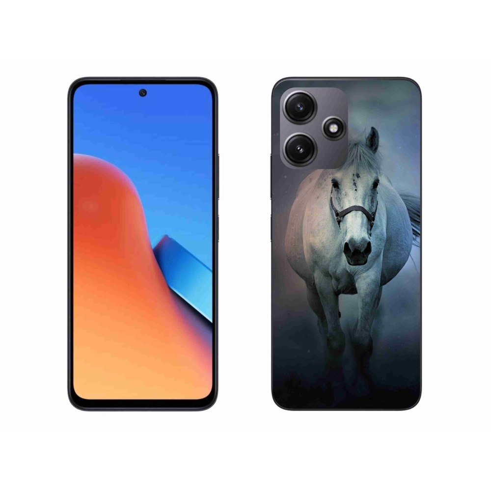 Gelový obal mmCase na Xiaomi Redmi 12 5G - běžící bílý kůň