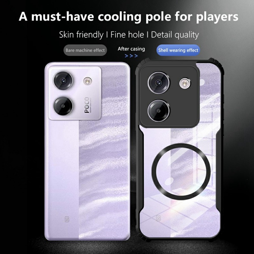 Rein odolný kryt s podporou MagSafe na Xiaomi Poco M7 Pro 5G - černý
